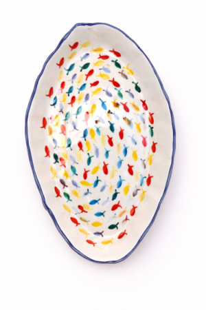 ΠΙΑΤΕΛΑ ΟΒΑΛ ΚΥΜΑΤΙΣΤΗ ΧΡΩΜΑΤΙΣΤΑ ΨΑΡΑΚΙΑ